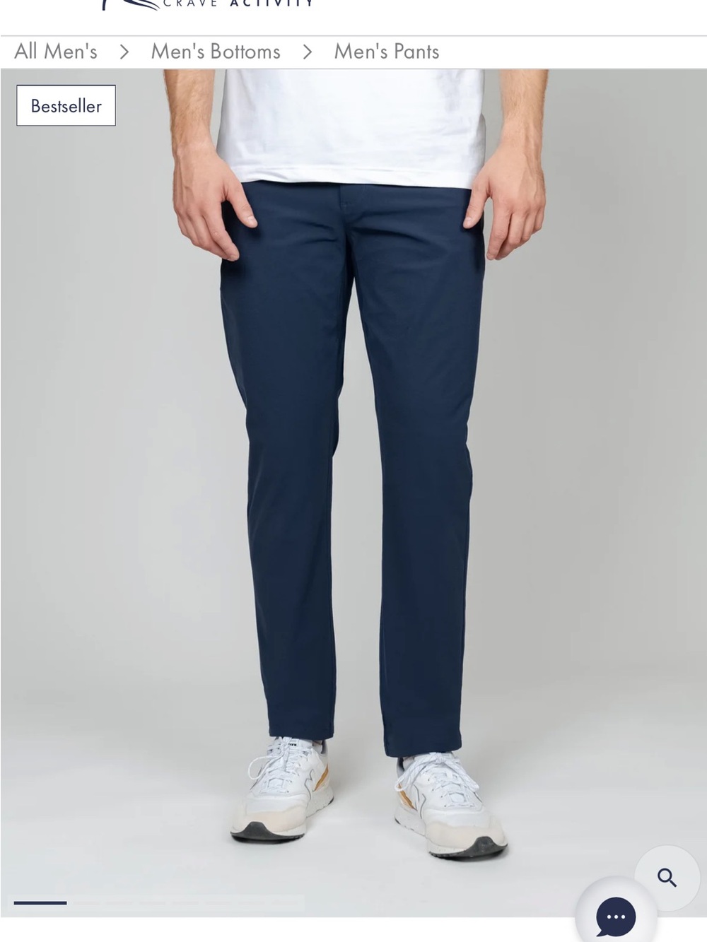 Rhoback Men's Navy Chinos